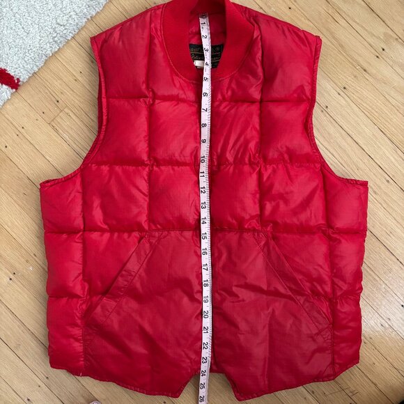 RARE Vintage Eddie Bauer Goose Down Quilted Cherry Red Vest - Picture 8 of 8